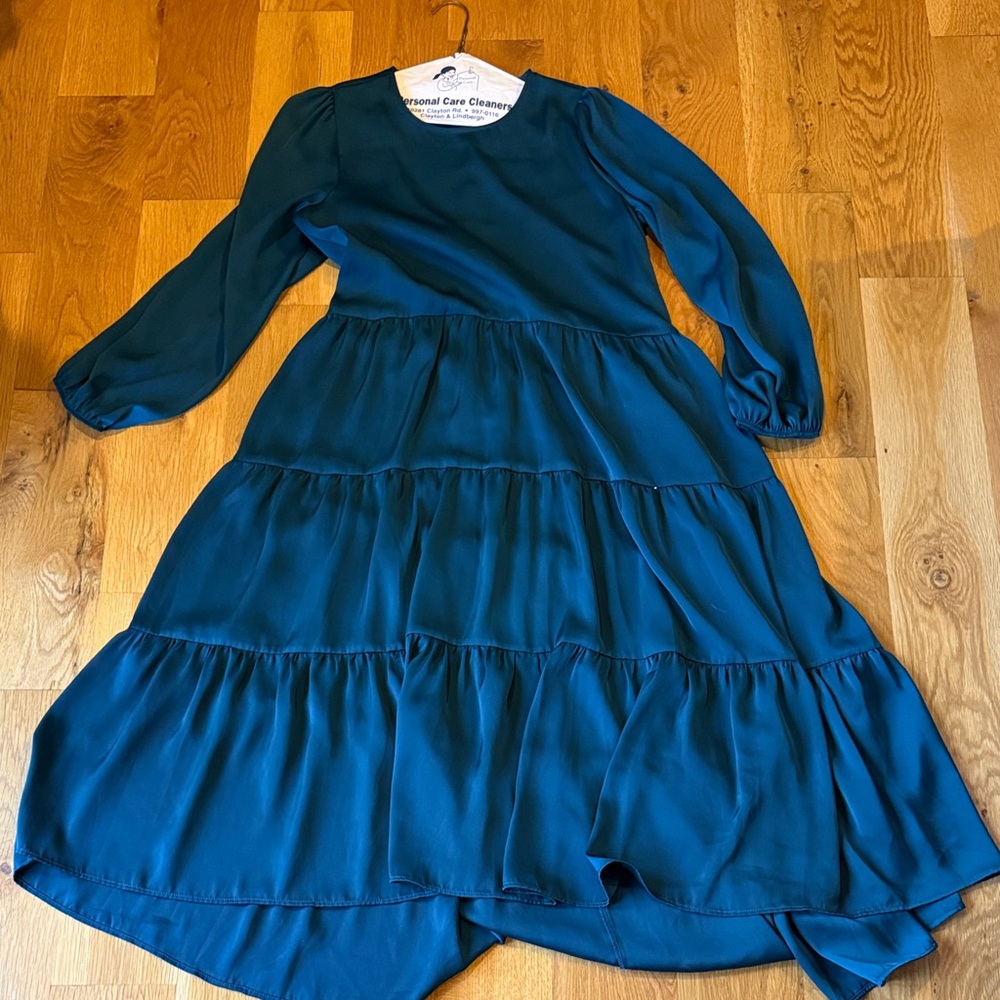 Banana Republic Teal Maxi Dress small like new